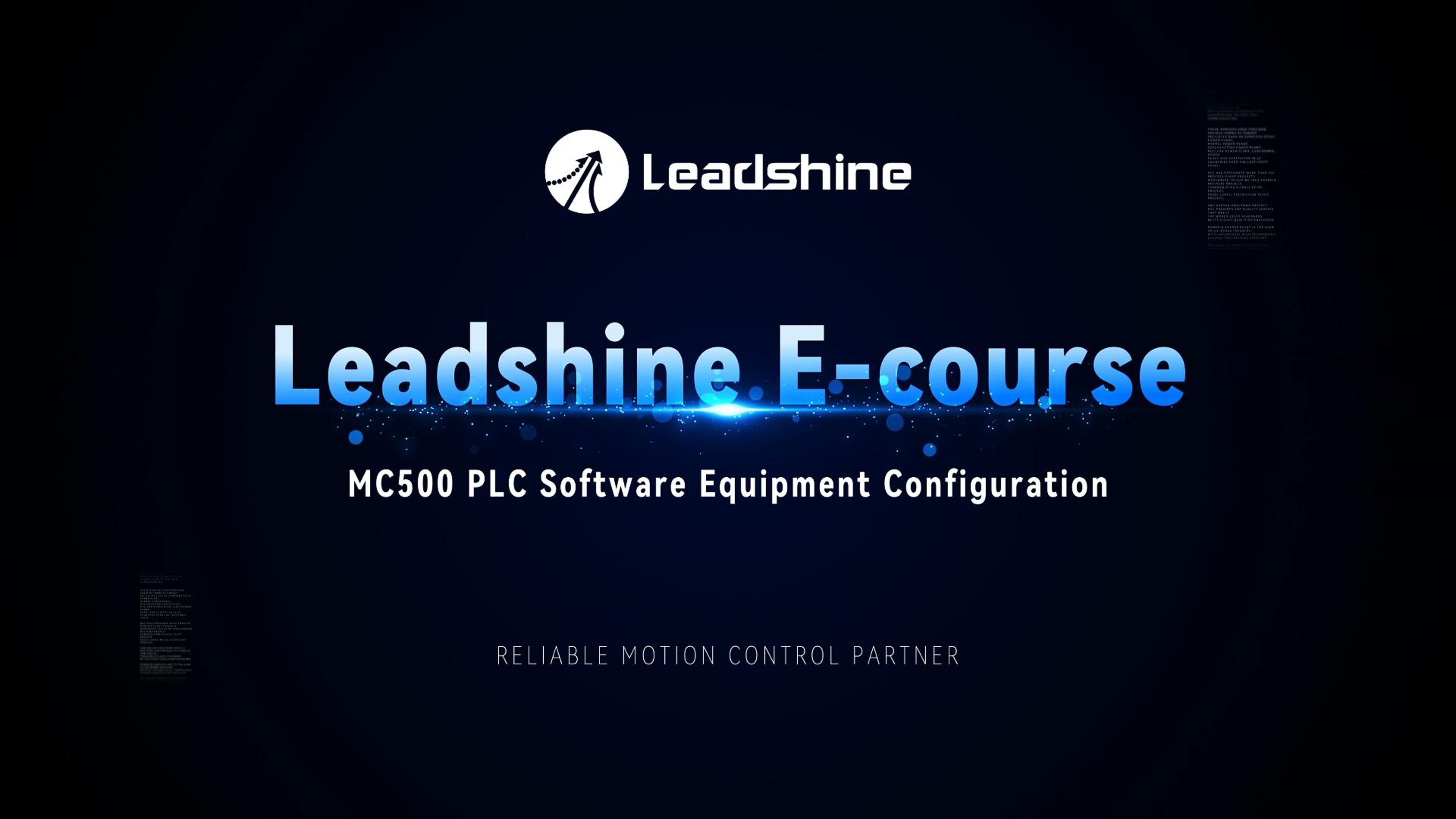 How to configure Leadshine MC500 PLC software