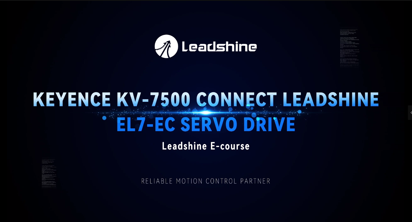 Keyence KV 7500 Connect Leadshine EL7 EC Servo Drive